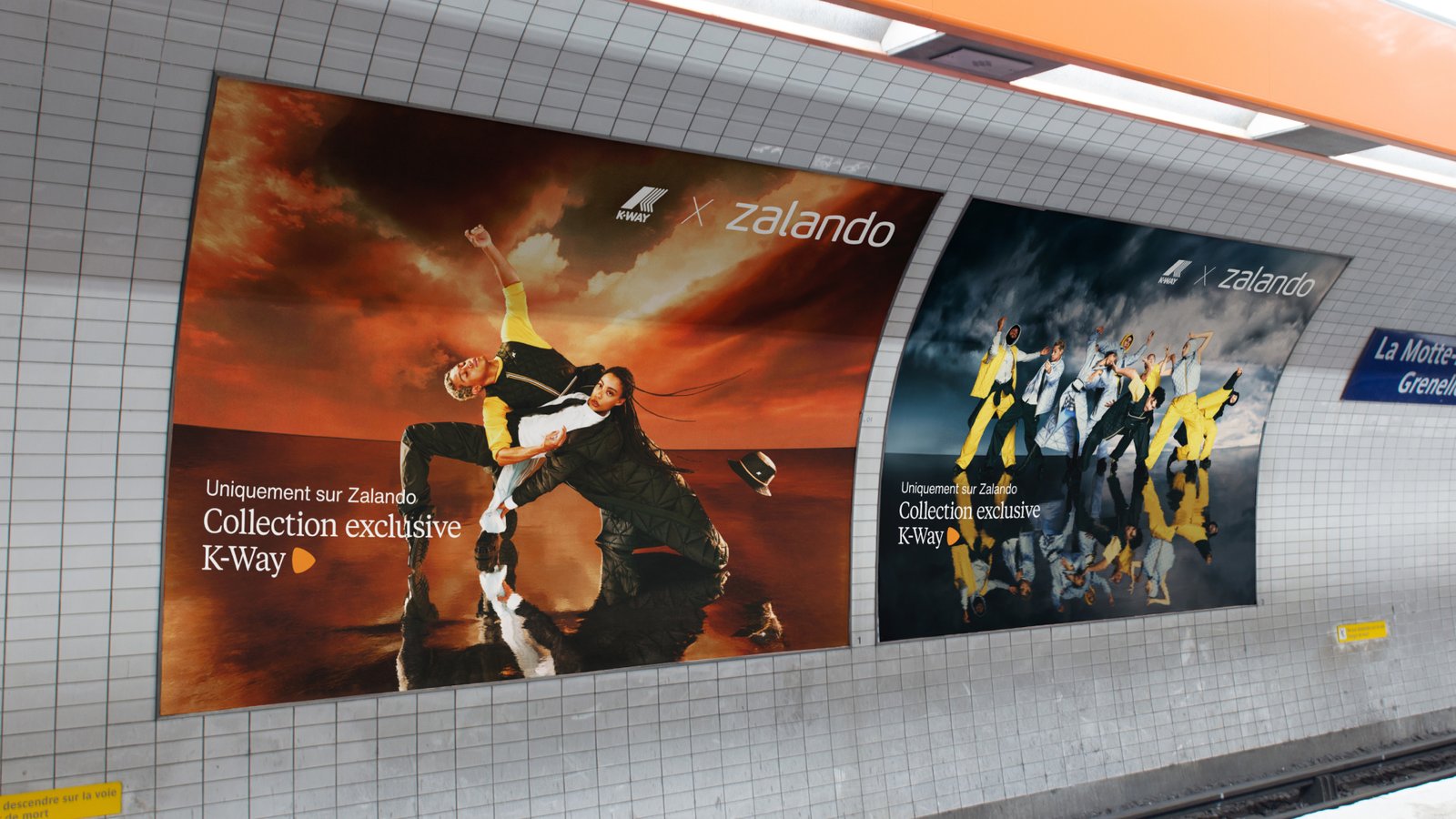Campagne OOH Zalando x K-Way